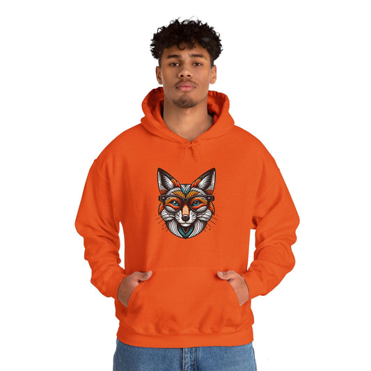 Pop Art Fox Printed Hoodie