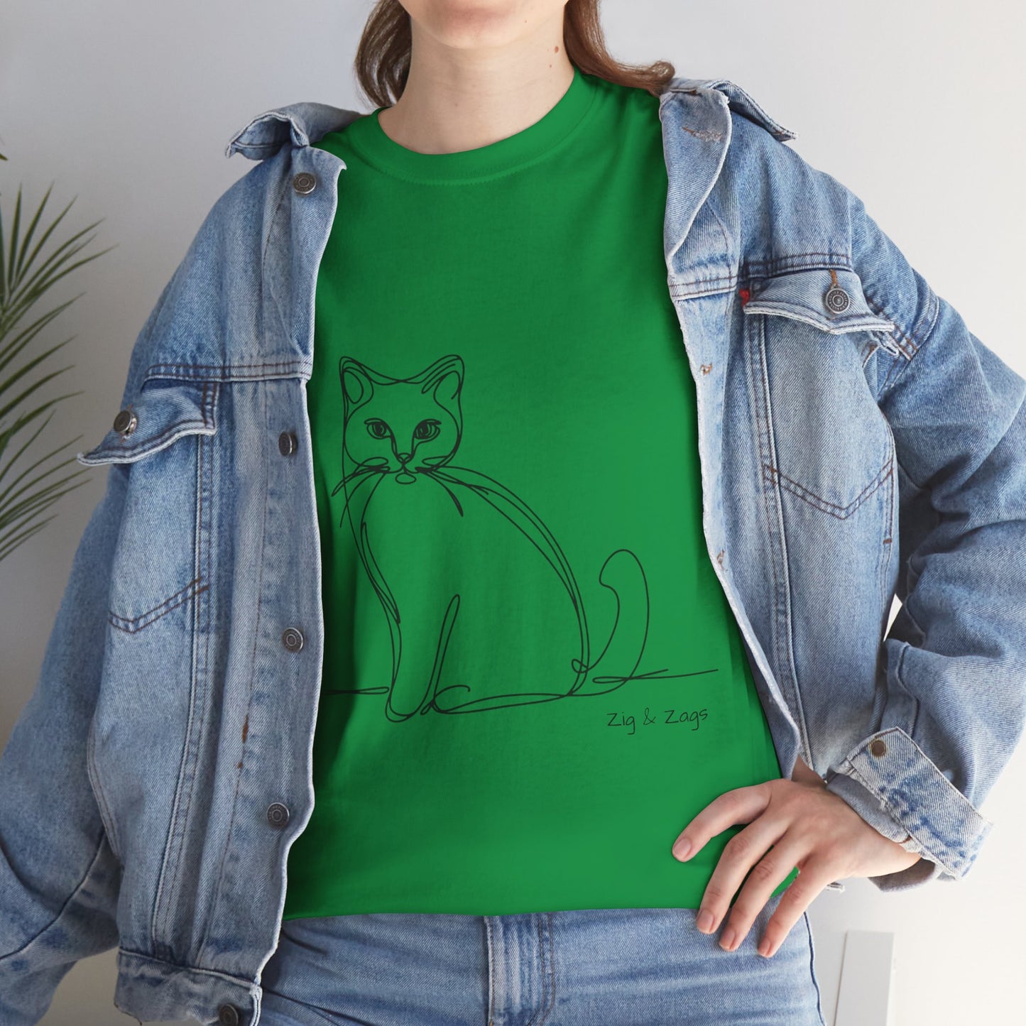 Line Art Cat T-Shirt