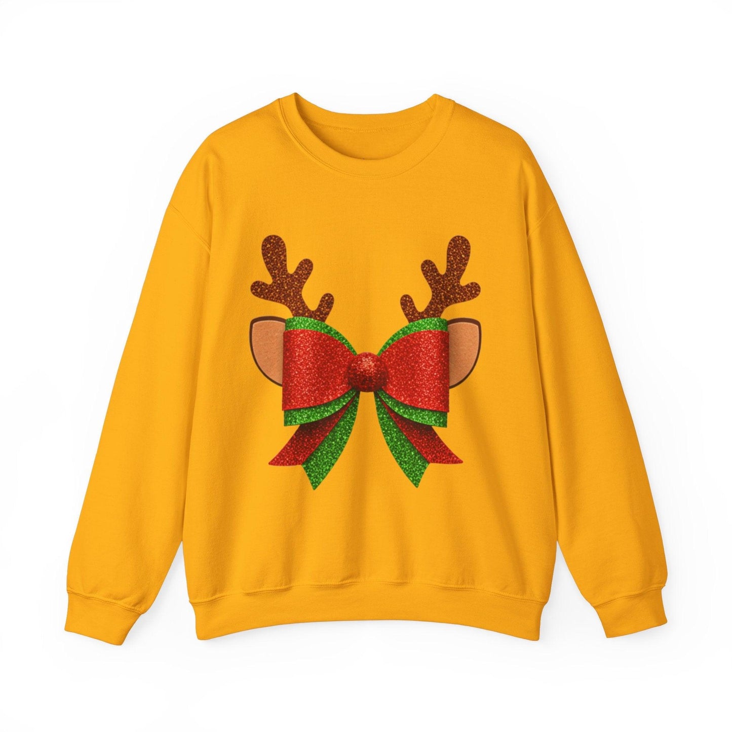 Christmas Reindeer Bow Unisex Sweatshirt