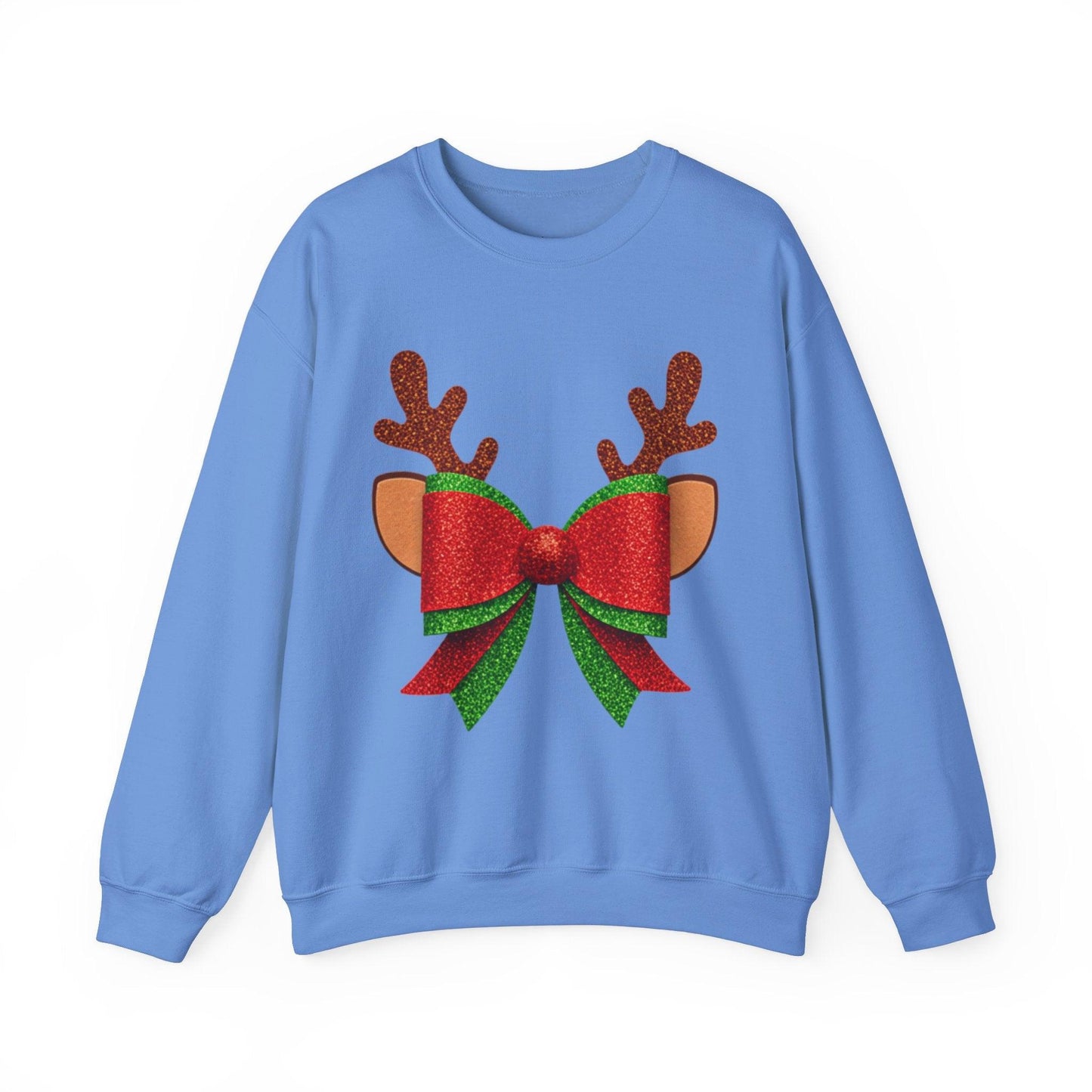 Christmas Reindeer Bow Unisex Sweatshirt