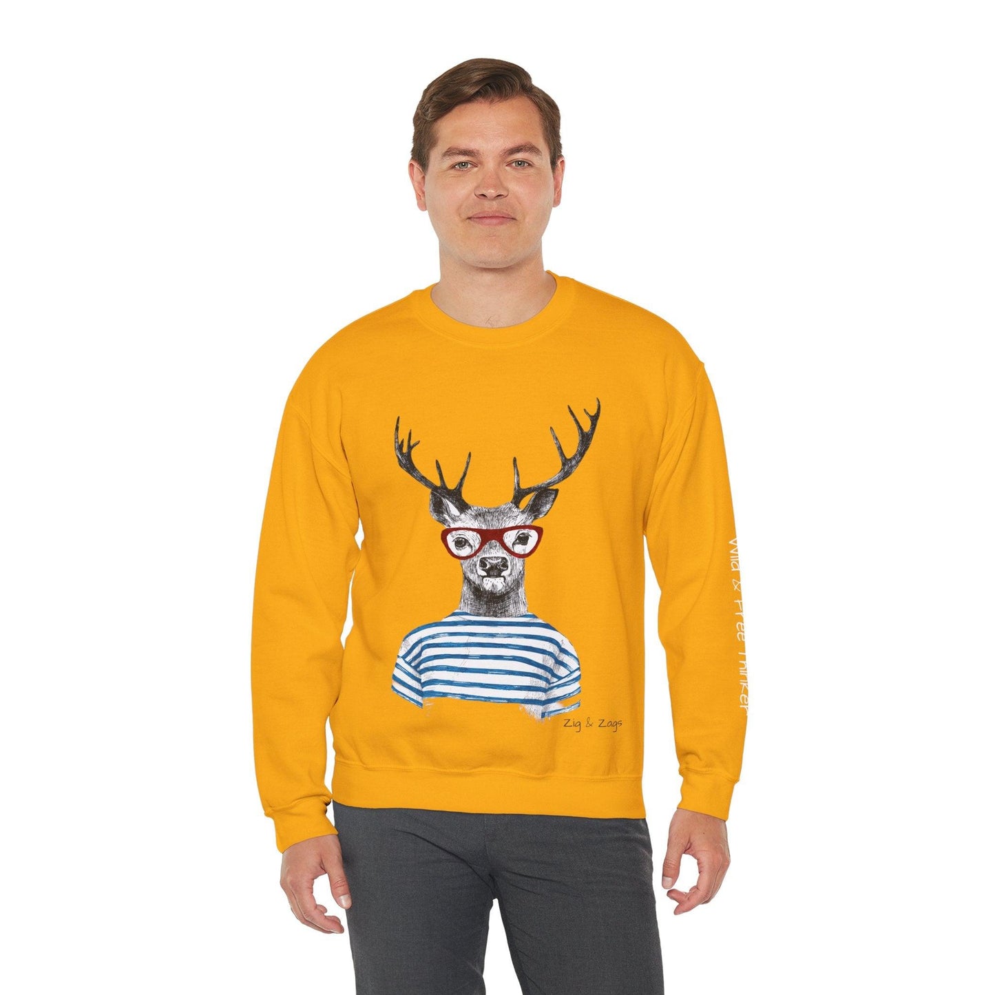 Wild & Free Reindeer Crewneck Sweatshirt