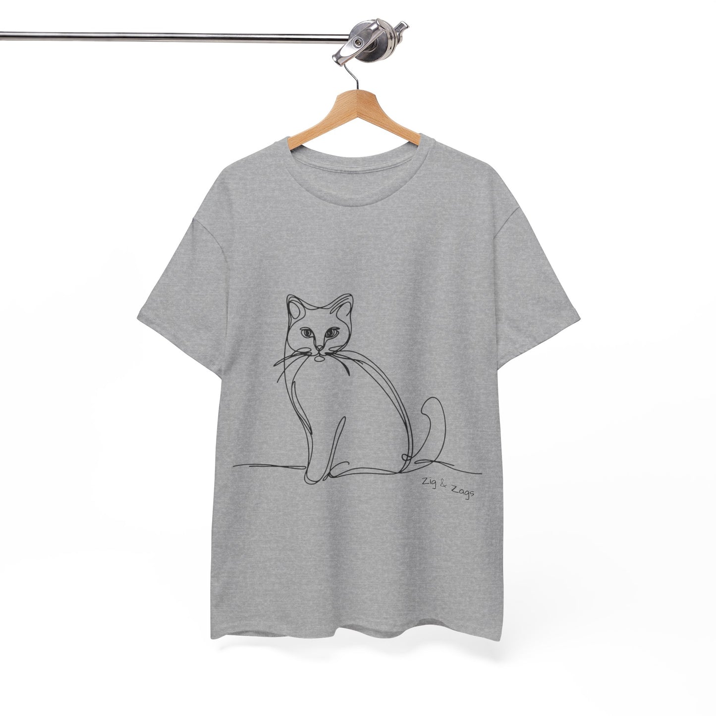 Line Art Cat T-Shirt