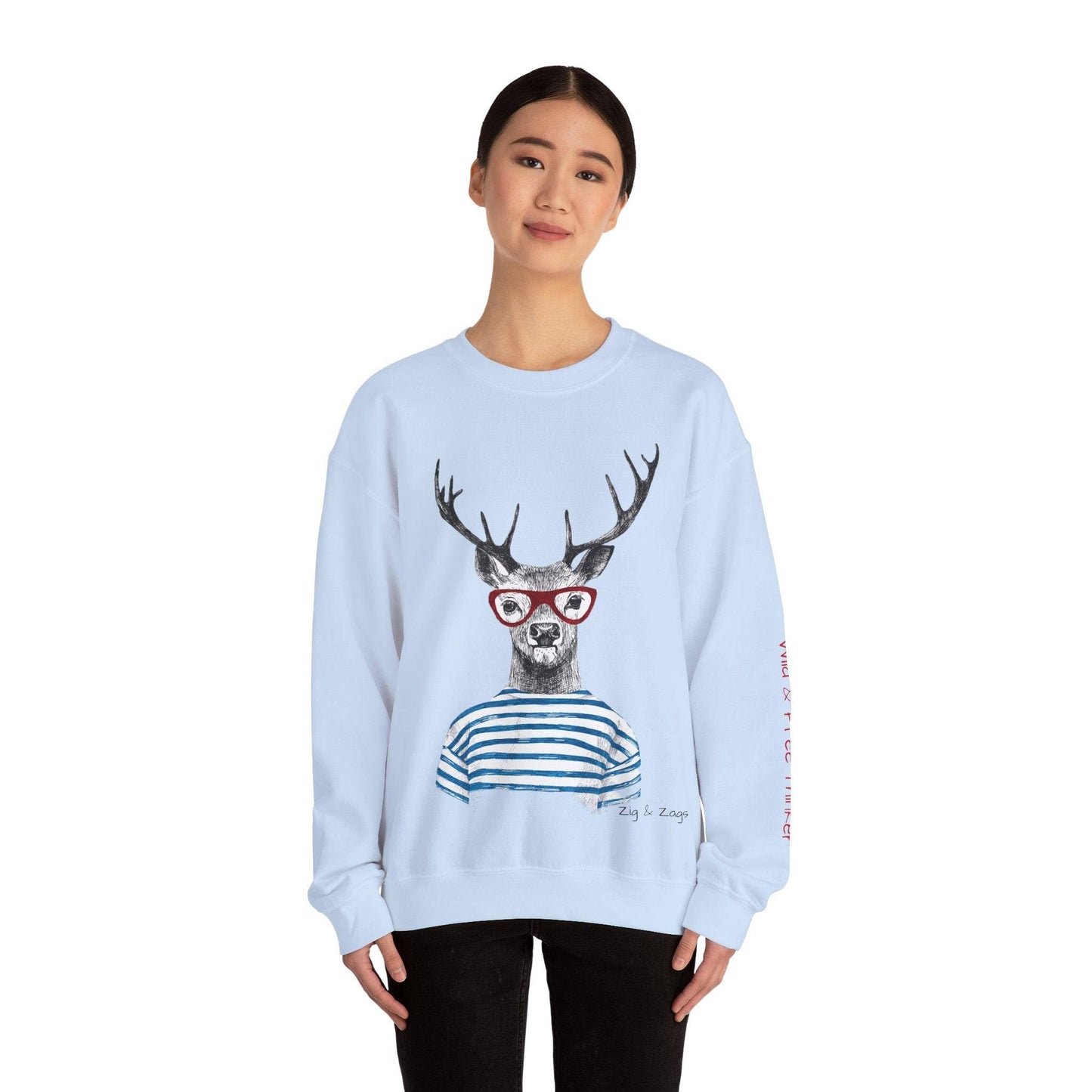 Wild & Free Reindeer Crewneck Sweatshirt