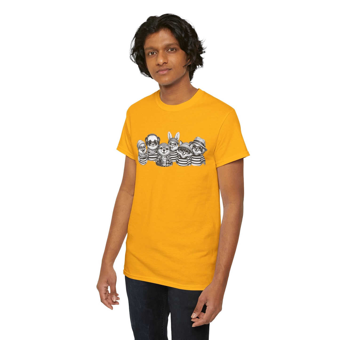 Hipster Animal Graphic Tee | Fun Unisex Cotton T‑Shirt | Zig and Zags