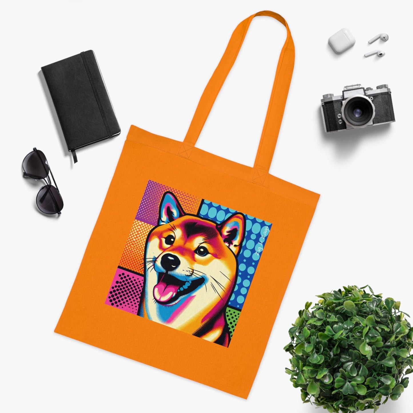 Shiba Inu Dog Cotton Tote Bag