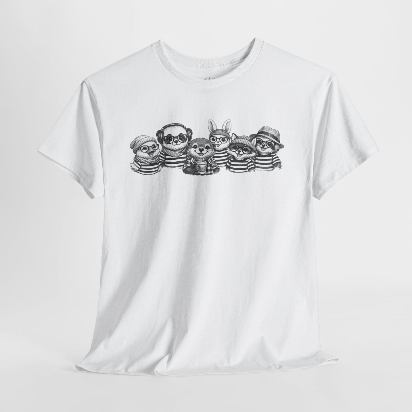 Hipster Animal Graphic Tee | Fun Unisex Cotton T‑Shirt | Zig and Zags