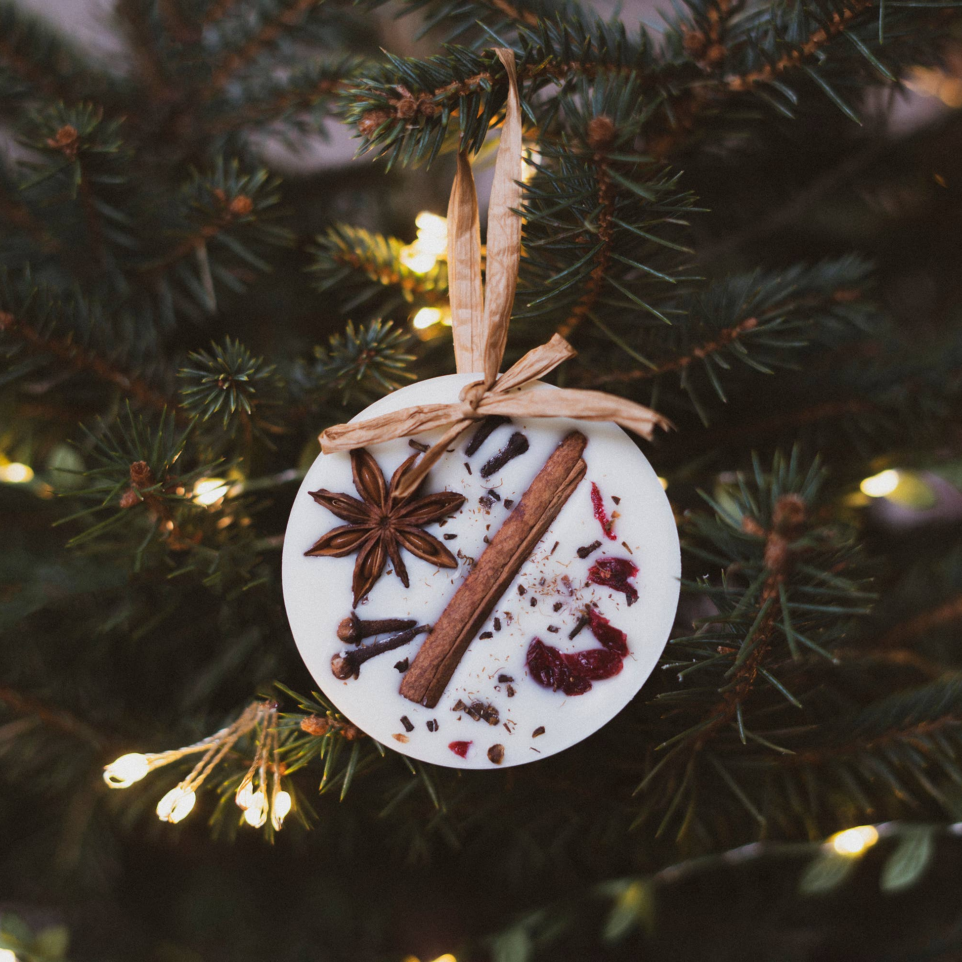 Christmas Tree Decorations Clementine Clove Scent Circle Wax Melt