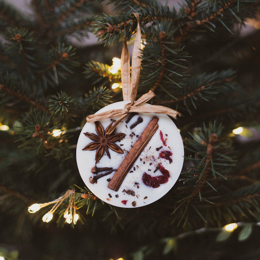 Christmas Tree Decorations Clementine Clove Scent Circle Wax Melt