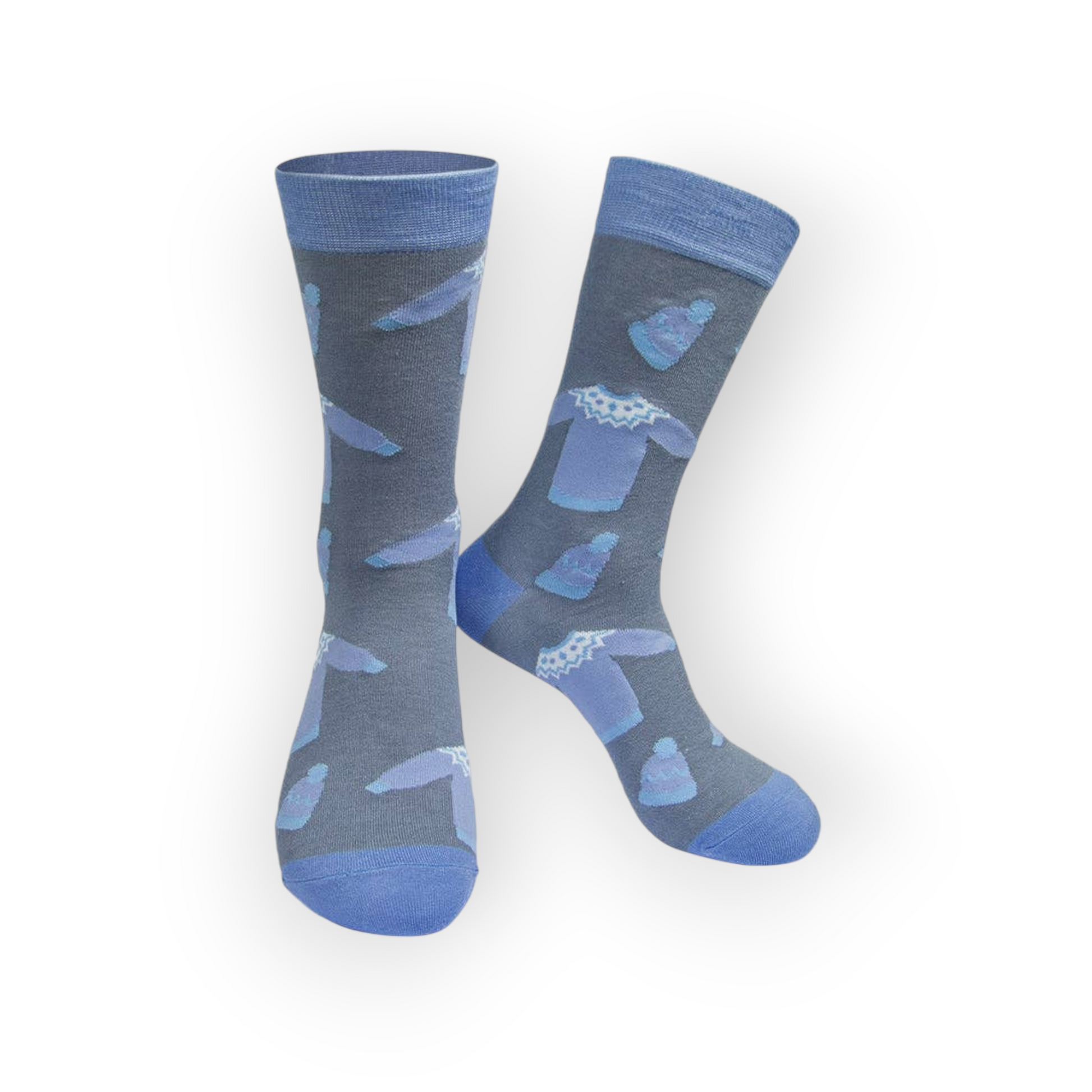 Cosy Men's Bamboo Socks with Winter Jumpers Print