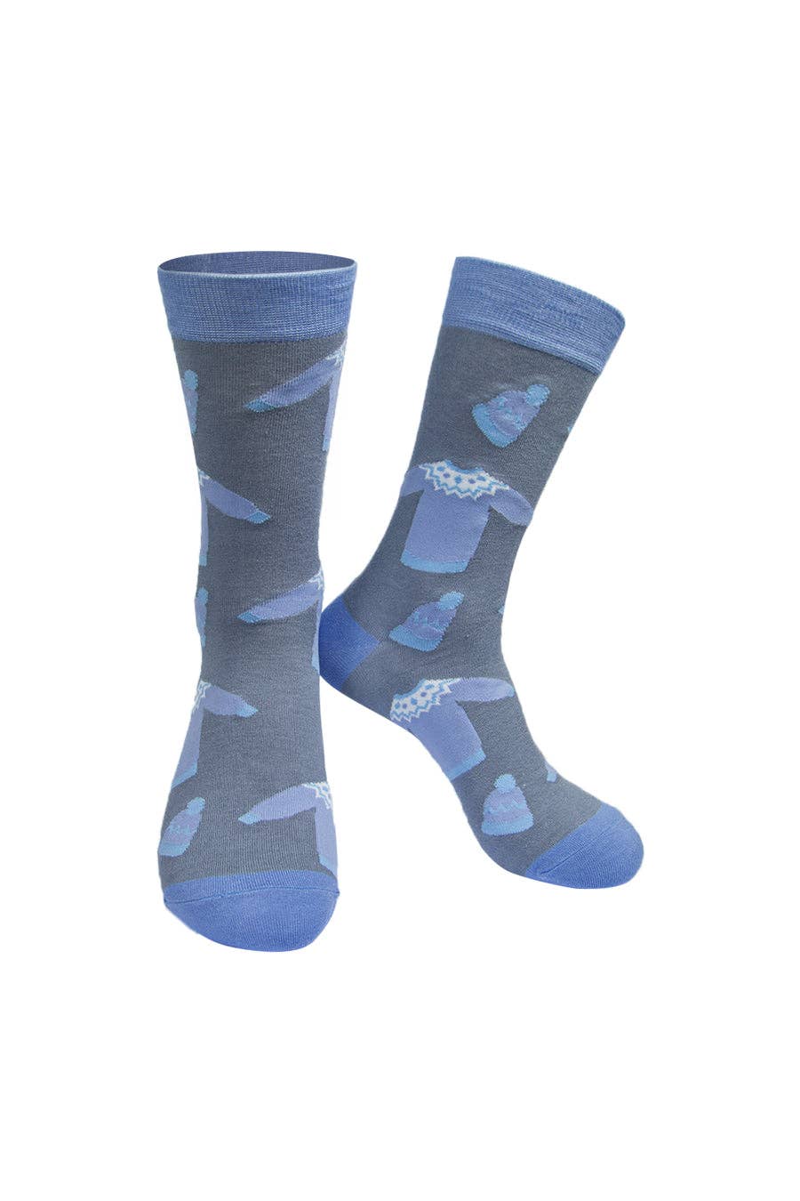 Men's Bamboo Socks with Winter Jumpers Print