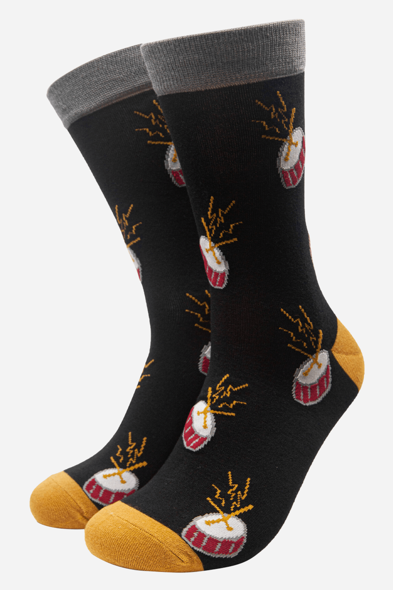 Men's Drums Print Bamboo Socks