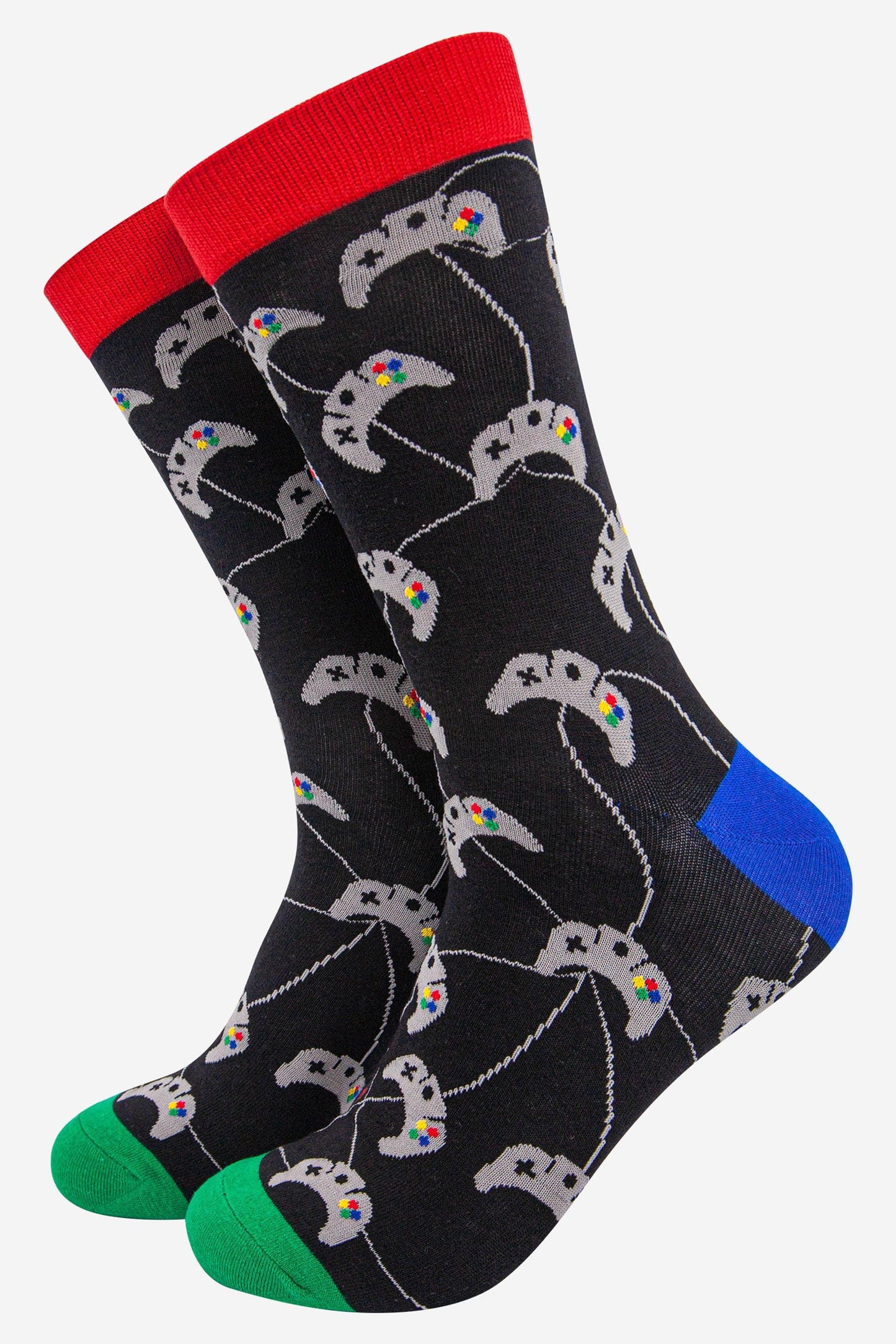 Men's Retro Nintendo Game Remote Bamboo Socks