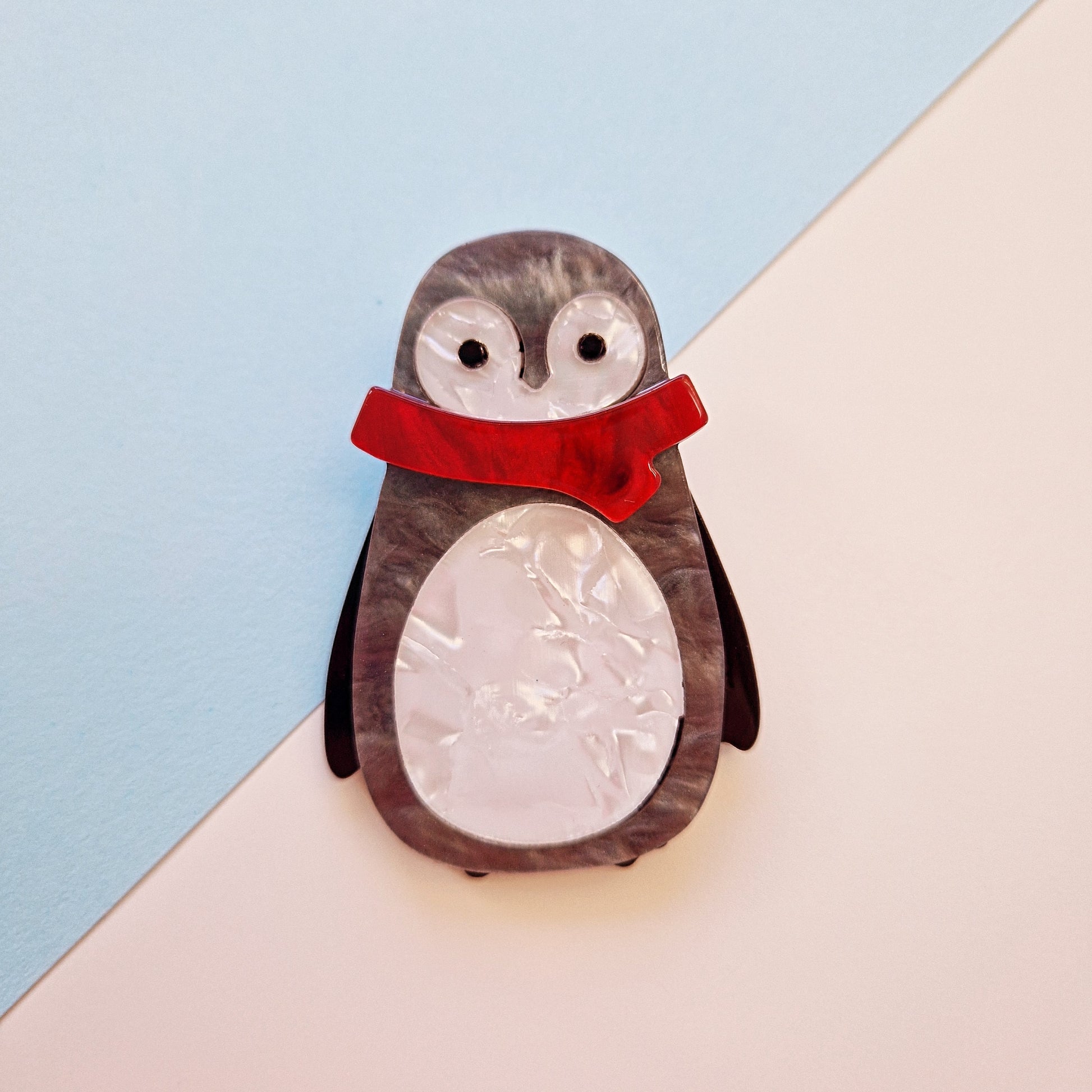 Penguin Handmade Acrylic Brooch