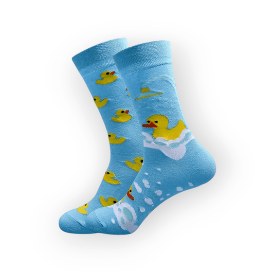 Rubber Duck Odd Cotton Socks: Fun and Playful Design