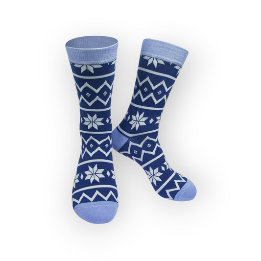 Men's Bamboo Socks Fair Isle Pattern Novelty Christmas Socks