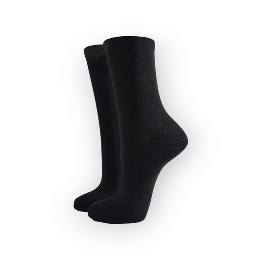 Women's Black Bamboo Socks