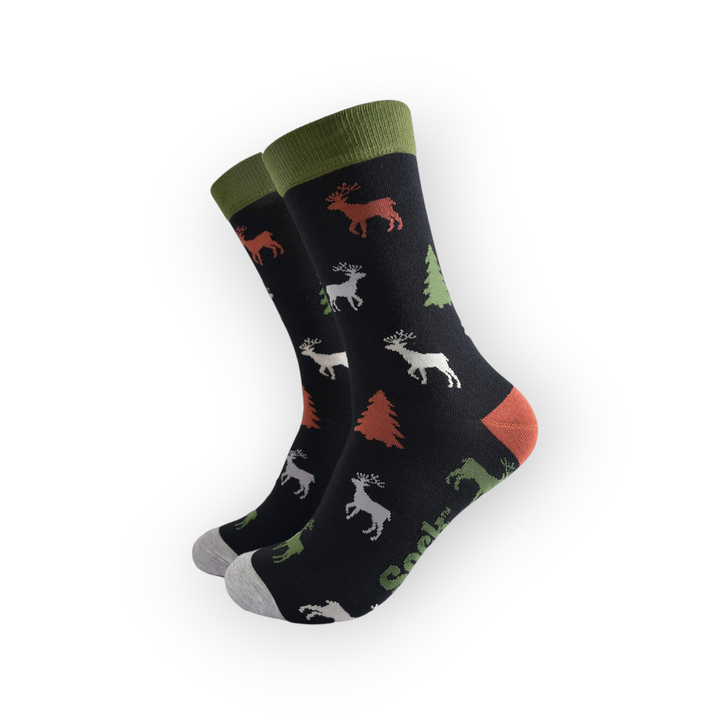 Men's Stag Print Bamboo Socks