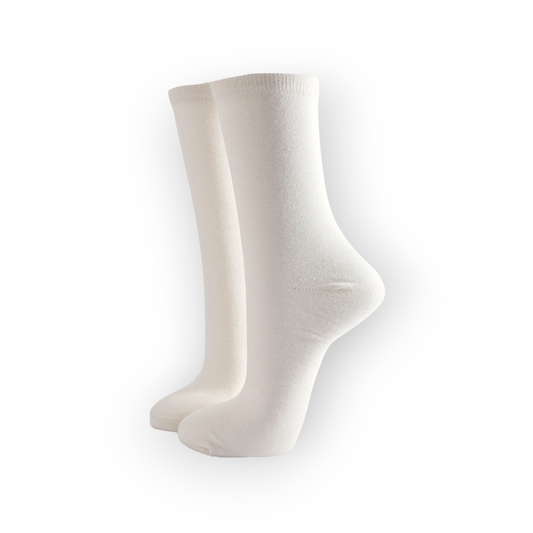 Women's Bamboo Socks - White: UK 3-7 | EU 36-40 | US 5-9