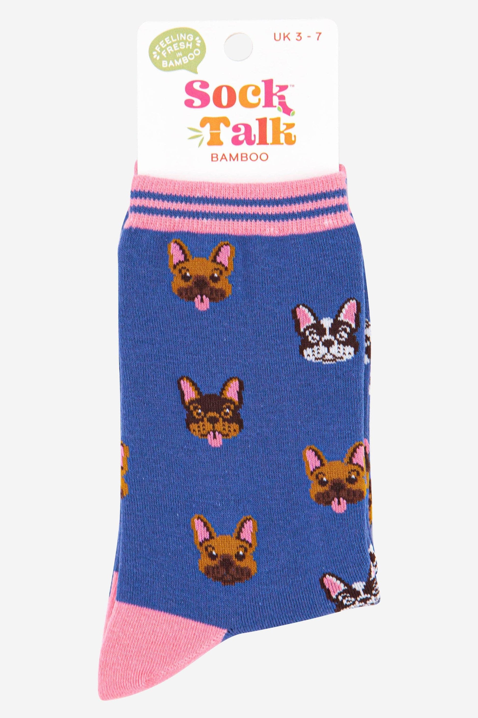 Sock Talk French Bulldog Bamboo Socks