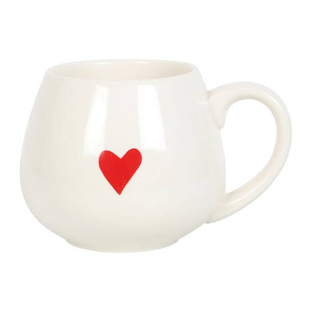 White Heart Mug with Hidden Message