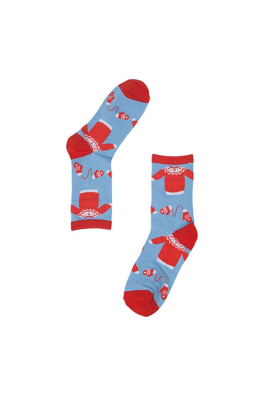 Women's Christmas Jumper Print Bamboo Socks