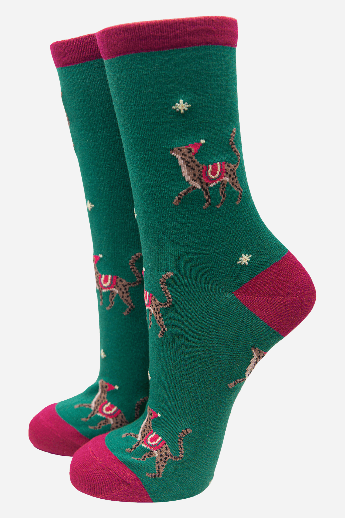 Women's Party Cheetah Bamboo Socks