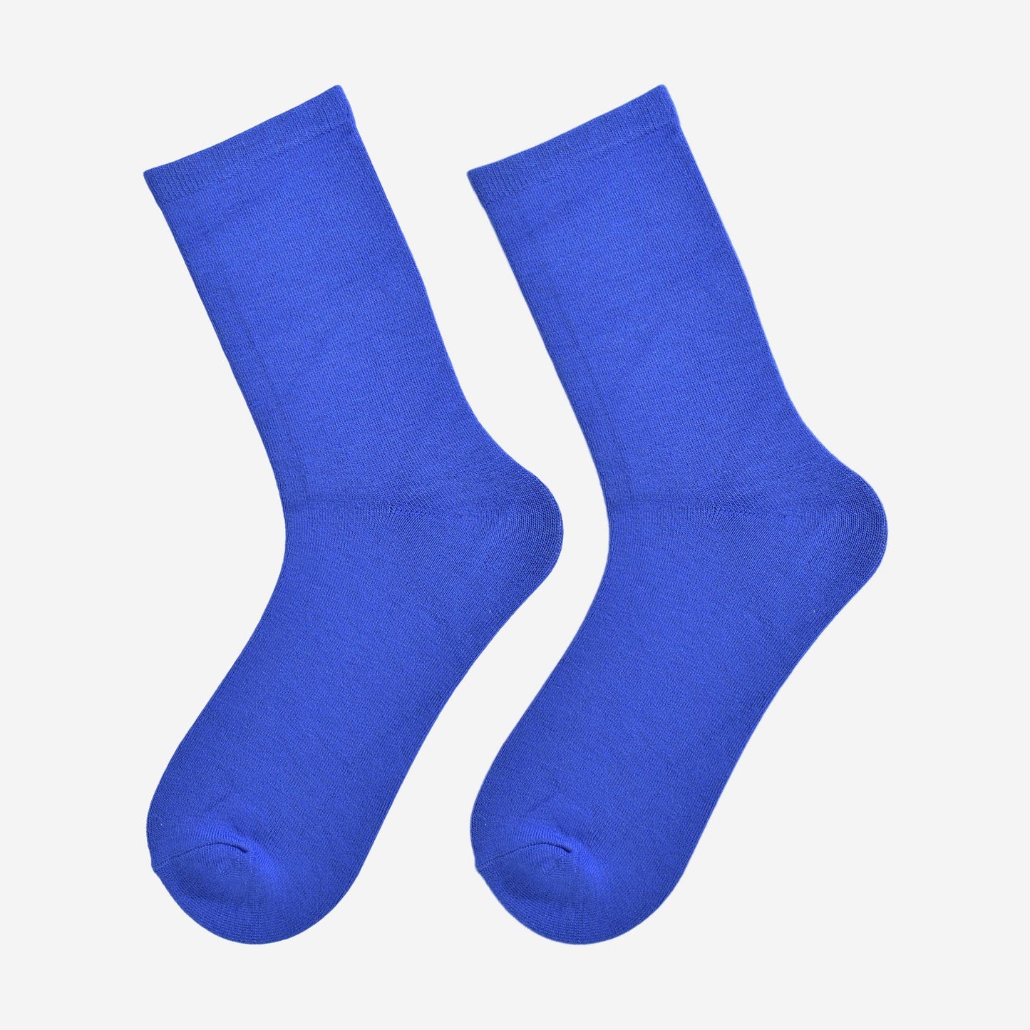 Women’s royal blue bamboo ankle socks displayed flat on a white background.