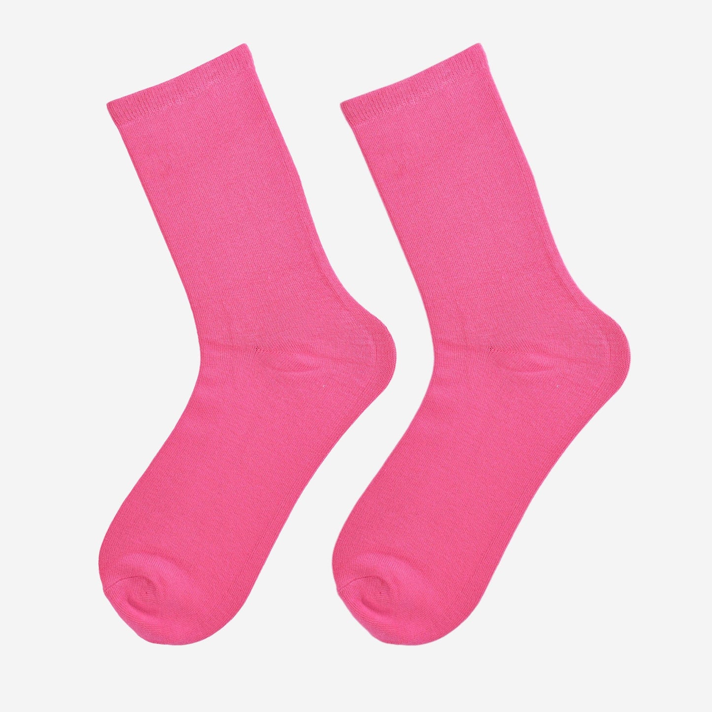 Women’s hot pink bamboo ankle socks displayed flat on a white background.