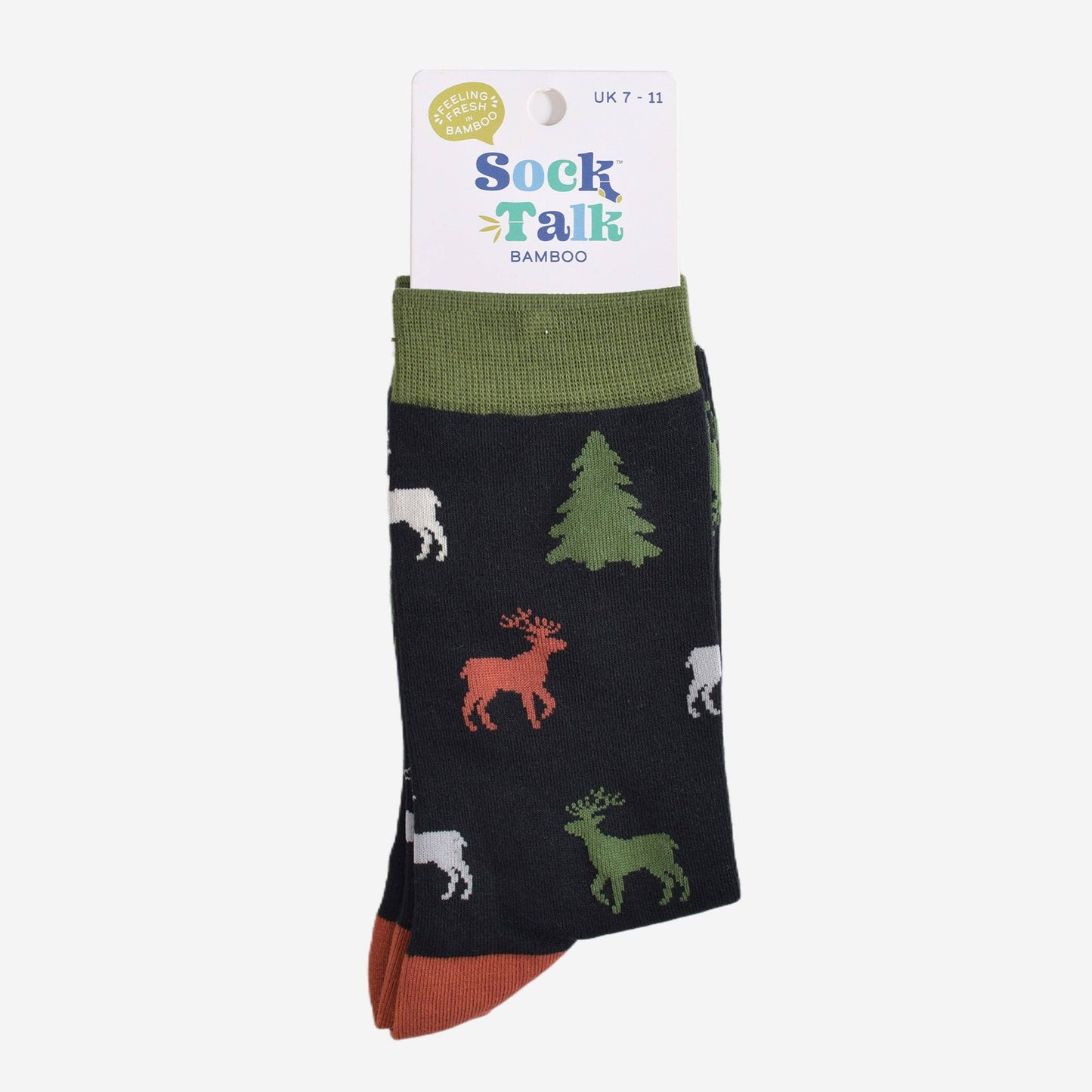 Men's Stag Print Bamboo Socks