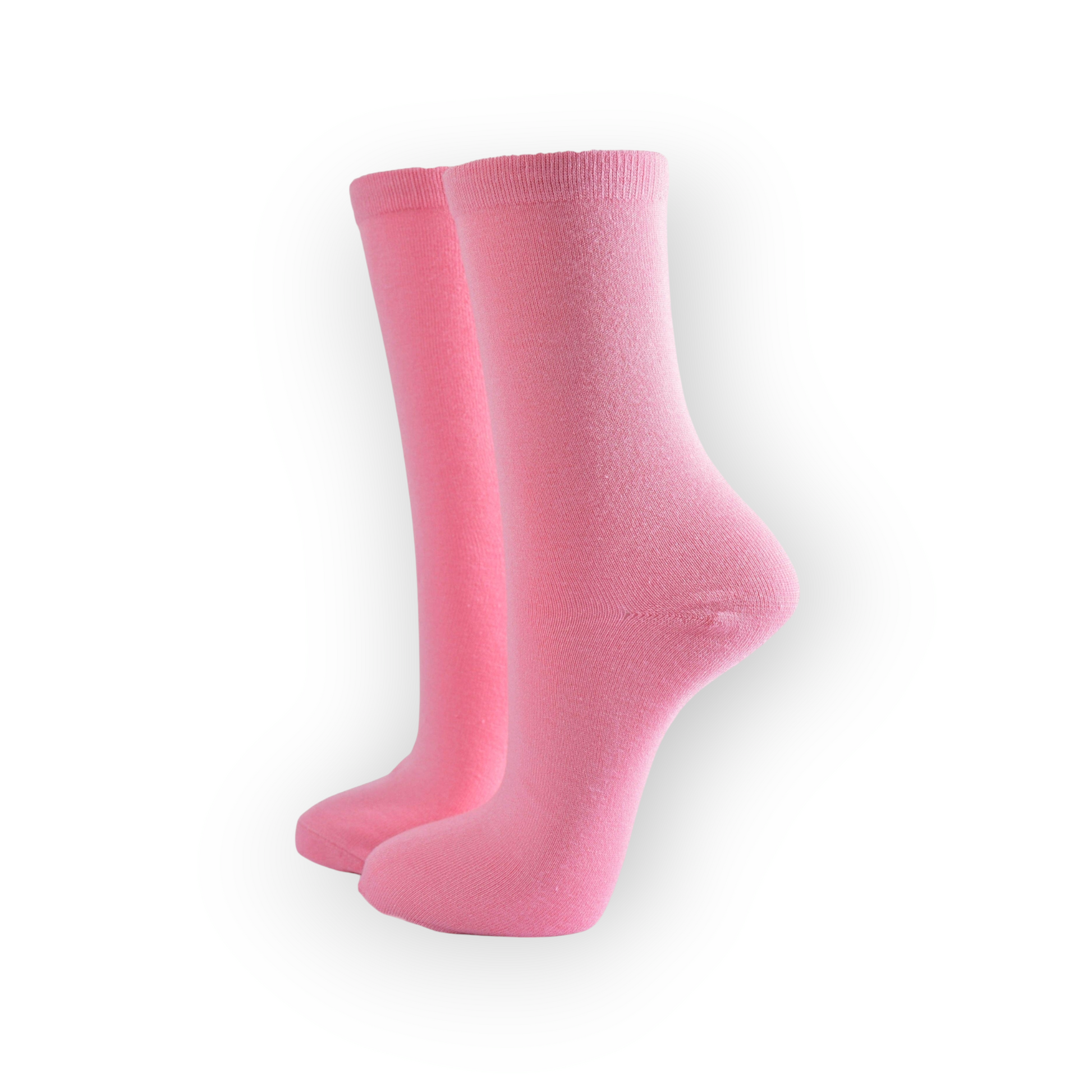 Women’s light pink bamboo ankle socks displayed flat on a white background.